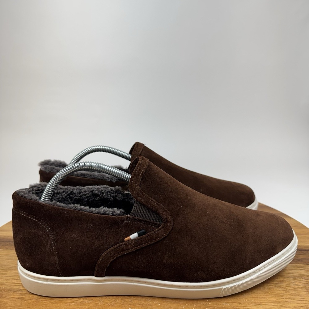 New NWOB Mens Allen Edmonds Courtside Suede Casual Slip On Sneakers Size 9.5 EEE